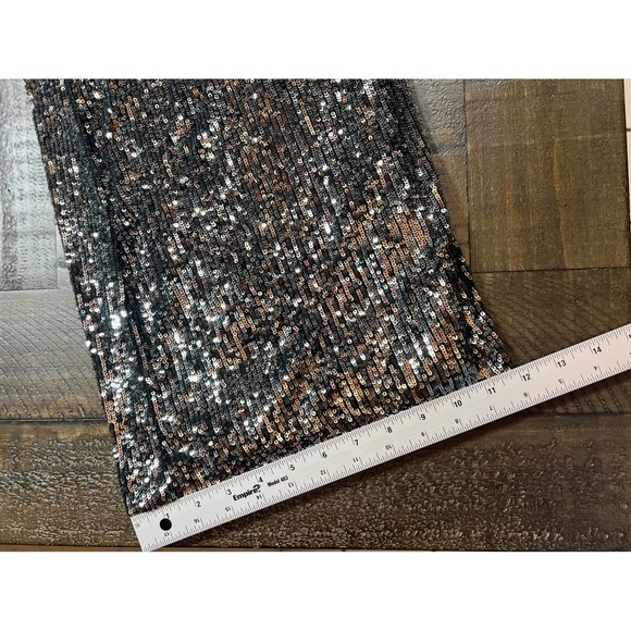 NWT Anthropologie Maeve Sequin Halter Jumpsuit, Carbon Sparkles, Size 14 - Picture 6 of 16